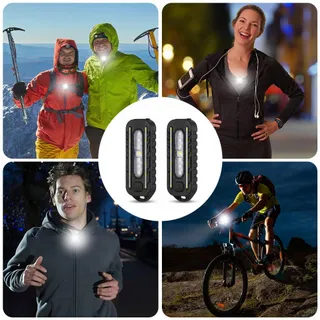 ADIWO 2 Stuks LED Hoofdlamp 5 Modi USB Waterdicht Hardlopen — miniatuur 7