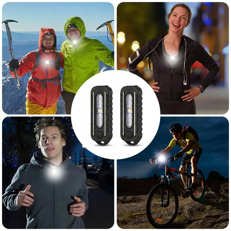 ADIWO 2 Stuks LED Hoofdlamp 5 Modi USB Waterdicht Hardlopen — foto 7