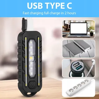 ADIWO 2 Stuks LED Hoofdlamp 5 Modi USB Waterdicht Hardlopen — miniatuur 4