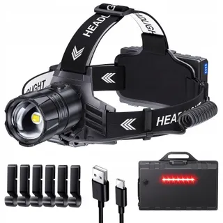 GLARYLIGHT LED Hoofdlamp 120000 Lumen 5 Modi IPX7 Waterdicht — miniatuur 1
