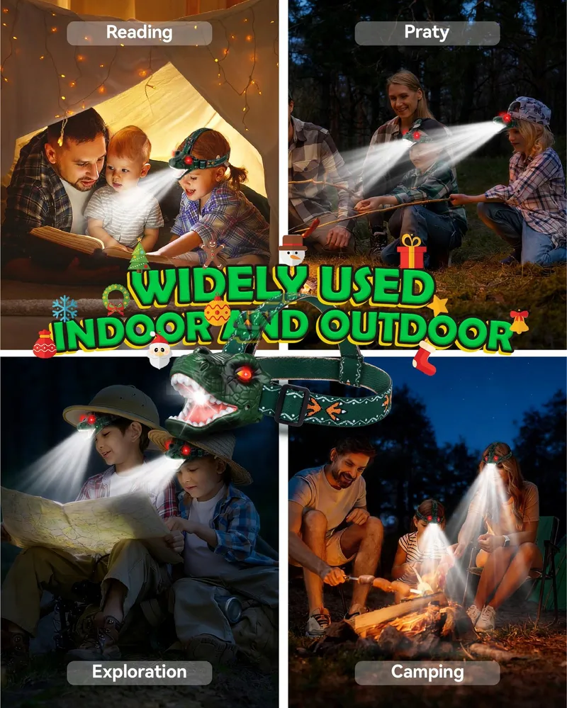 GOFIMYEE Dinosaurus Hoofdlamp Kinderen Verjaardag Kerstcadeau — foto 6