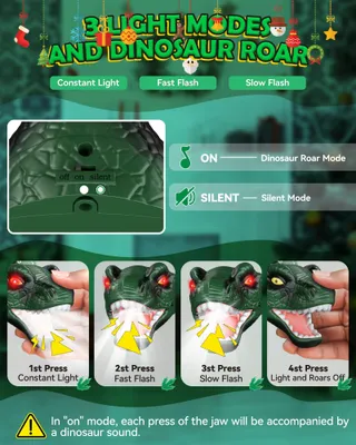 GOFIMYEE Dinosaurus Hoofdlamp Kinderen Verjaardag Kerstcadeau — miniatuur 4