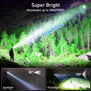 BLUKAR LED Hoofdlamp 2000L Dimbaar Sensor Rood Licht — miniatuur 2