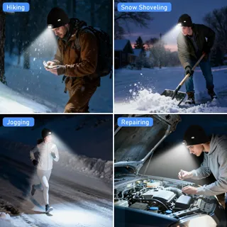 BLUKAR LED Wintermuts Met Licht 5 Standen Voor Vrouwen En Mannen — miniatuur 9