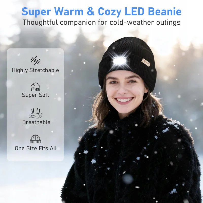 BLUKAR LED Wintermuts Met Licht 5 Standen Voor Vrouwen En Mannen — foto 3