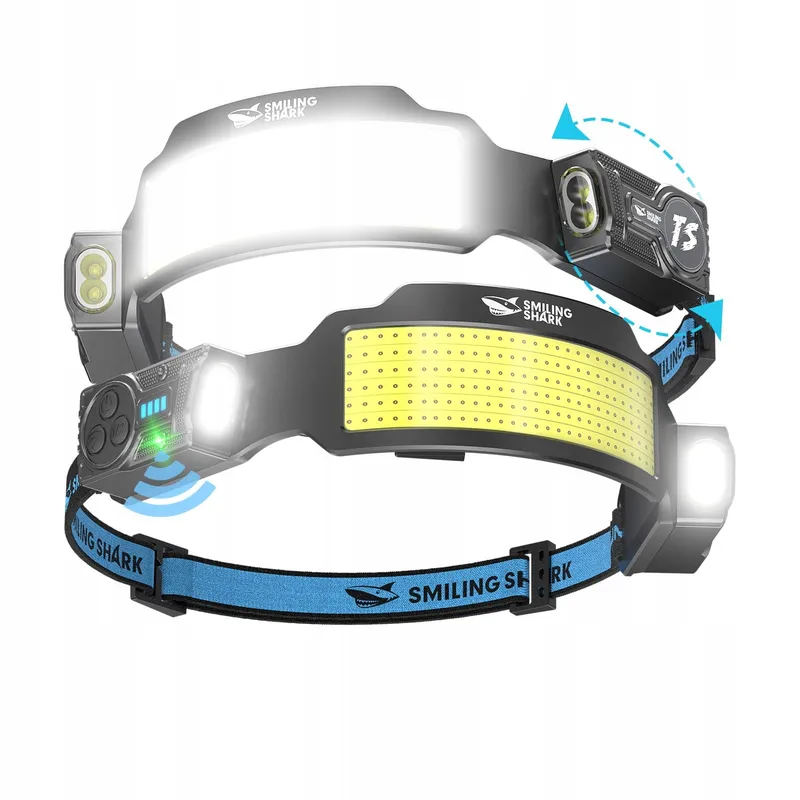 SMILING SHARK LED Hoofdlamp 2 Stuks 2400mAh Bewegingssensor — foto 1