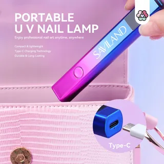 SAVILAND UV LED Nagellamp 16W LCD Mini Zakformaat — miniatuur 7