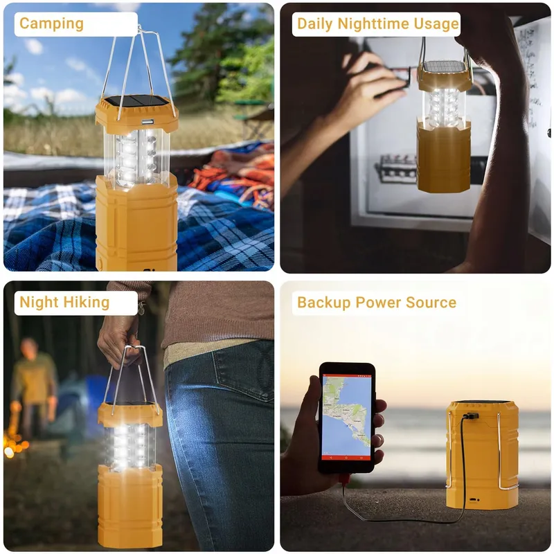 Solar LED Campinglamp Waterdicht Lantaarn 3000mAh Powerbank — foto 7