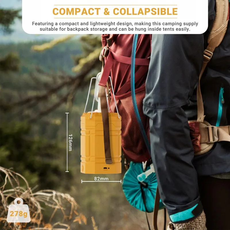 Solar LED Campinglamp Waterdicht Lantaarn 3000mAh Powerbank — foto 6