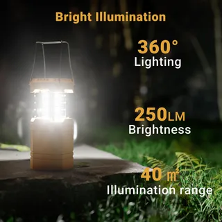 Solar LED Campinglamp Waterdicht Lantaarn 3000mAh Powerbank — miniatuur 2