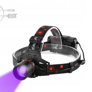 WESLITE UV Hoofdlamp Oplaadbaar Nachtvissen Schorpioenen — miniatuur 1