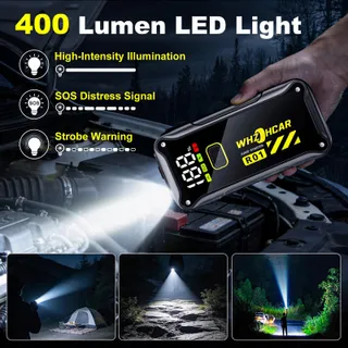 STARTSHILFE Powerbank 7000A 12V 10L Benzine 8L Diesel LED USB — miniatuur 4