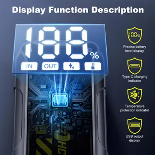 STARTSHILFE Powerbank 7000A 12V 10L Benzine 8L Diesel LED USB — miniatuur 5