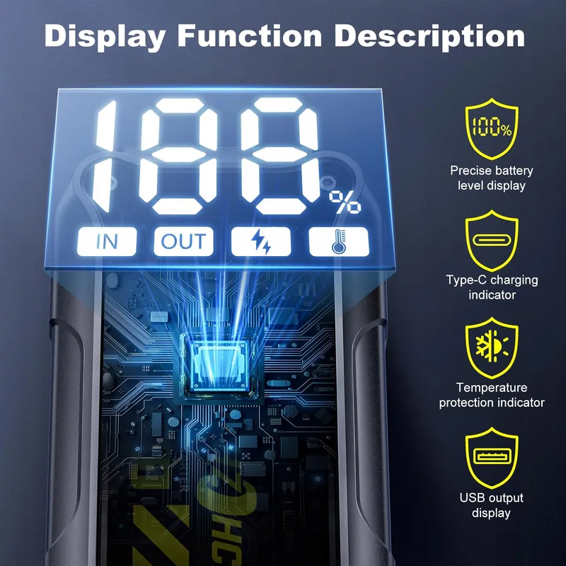 STARTSHILFE Powerbank 7000A 12V 10L Benzine 8L Diesel LED USB — foto 5
