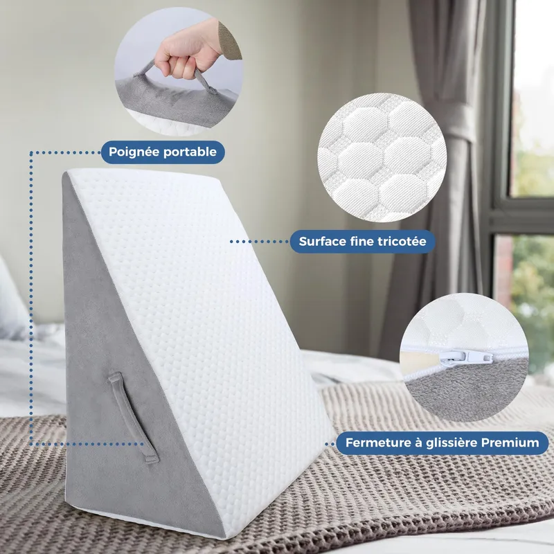 INFANZIA Wigkussen Bed Driehoekig Ergonomisch Memory Foam — foto 6