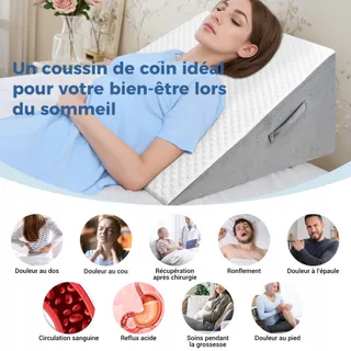 INFANZIA Wigkussen Bed Driehoekig Ergonomisch Memory Foam — miniatuur 2