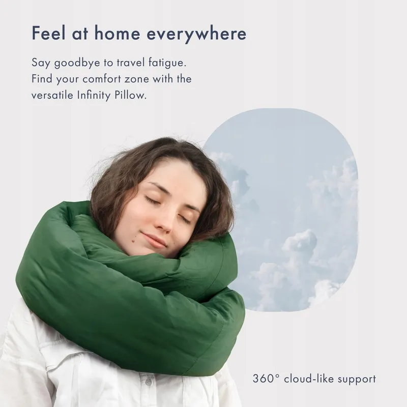 HUZI DESIGN Infinity Kussen Reizen Nekkussen Comfortabel Groen — foto 2