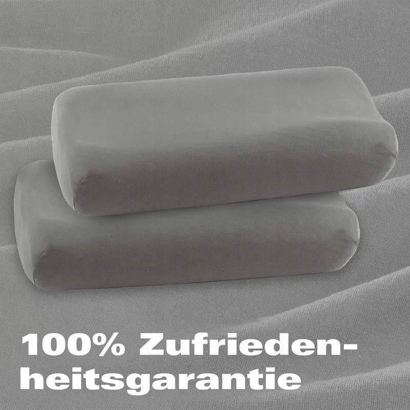 BASATEX Bio Kussenslopen 2 Stuks 40x60cm 45x65cm Katoen GOTS Antraciet — foto 7