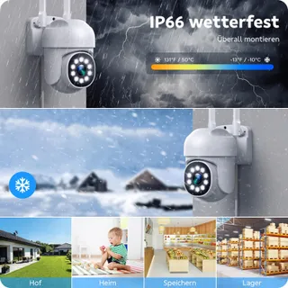 CAMPAMP Bewakingscamera Set WiFi 24/7 16CH NVR 500GB 2-weg Audio — miniatuur 8