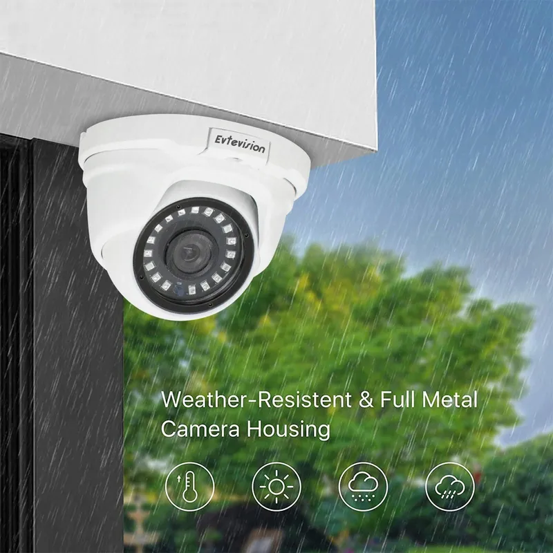EVTEVISION Bewakingscamera 4-in-1 1080P 2MP IP66 Binnen Buiten — foto 7