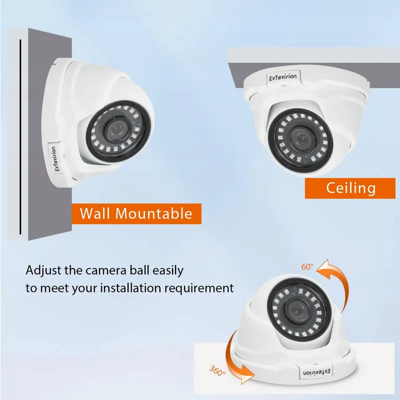 EVTEVISION Bewakingscamera 4-in-1 1080P 2MP IP66 Binnen Buiten — foto 6