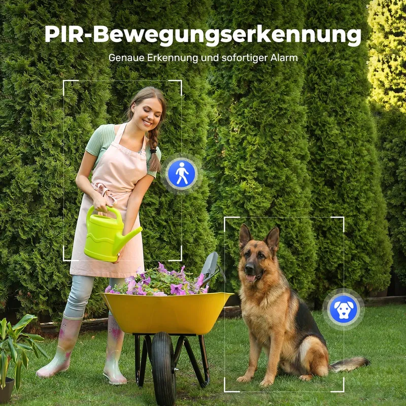 CODNIDA 4G LTE Bewakingscamera Buiten SIM 3MP HD 9000mAh IP65 PIR — foto 7