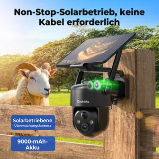 CODNIDA 4G LTE Bewakingscamera Buiten SIM 3MP HD 9000mAh IP65 PIR — miniatuur 5