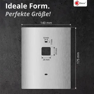 ISECUR RVS Afdekplaat Voor Eufy Videodeurbel 140x175mm — miniatuur 2