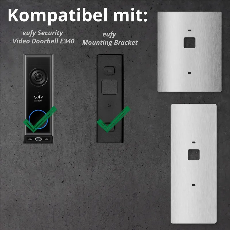 ISECUR RVS Afdekplaat Voor Eufy Videodeurbel 140x175mm — foto 7