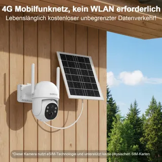4G LTE Camera eSIM 2K Zonder WiFi 7800mAh Nachtzicht Solar IP66 — miniatuur 2