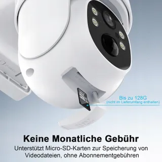 4G LTE Camera eSIM 2K Zonder WiFi 7800mAh Nachtzicht Solar IP66 — miniatuur 5