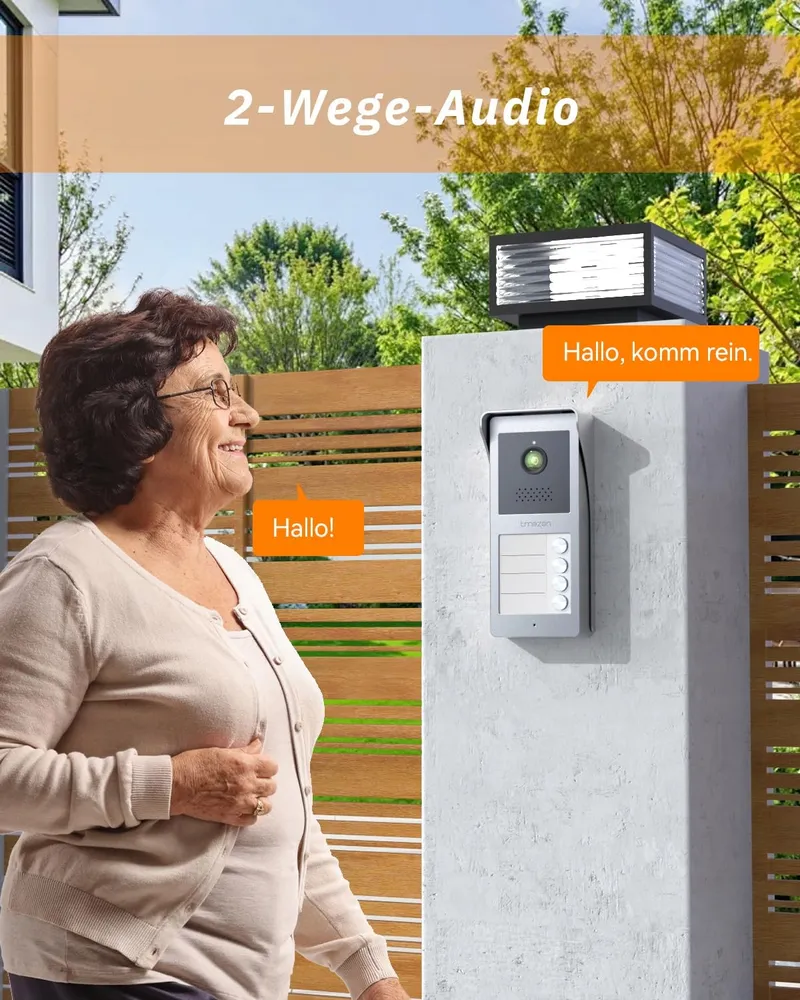 TMEZON Video-intercom 4-Gezinnen 7-Inch Monitor Camera HD 2-Weg Audio — foto 3