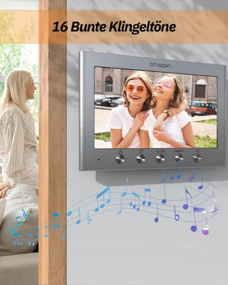 TMEZON Video-intercom 4-Gezinnen 7-Inch Monitor Camera HD 2-Weg Audio — miniatuur 6