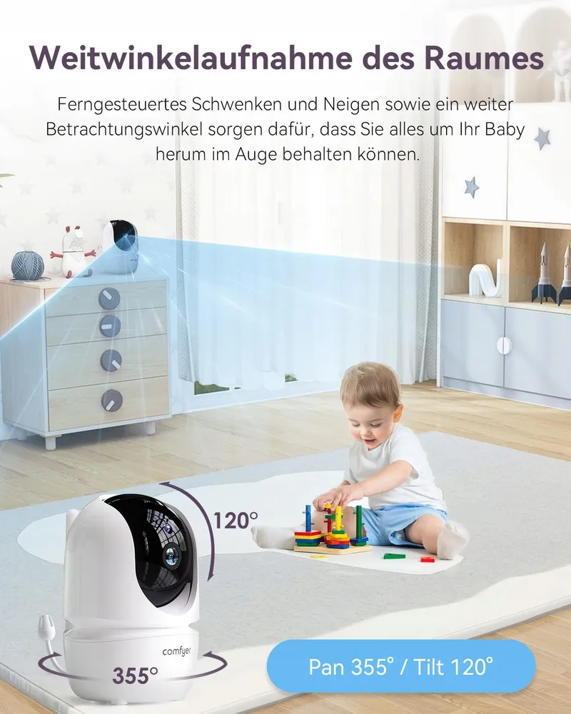 COMFYER Babyfoon Camera Vox Temperatuursensor 1080P — foto 2