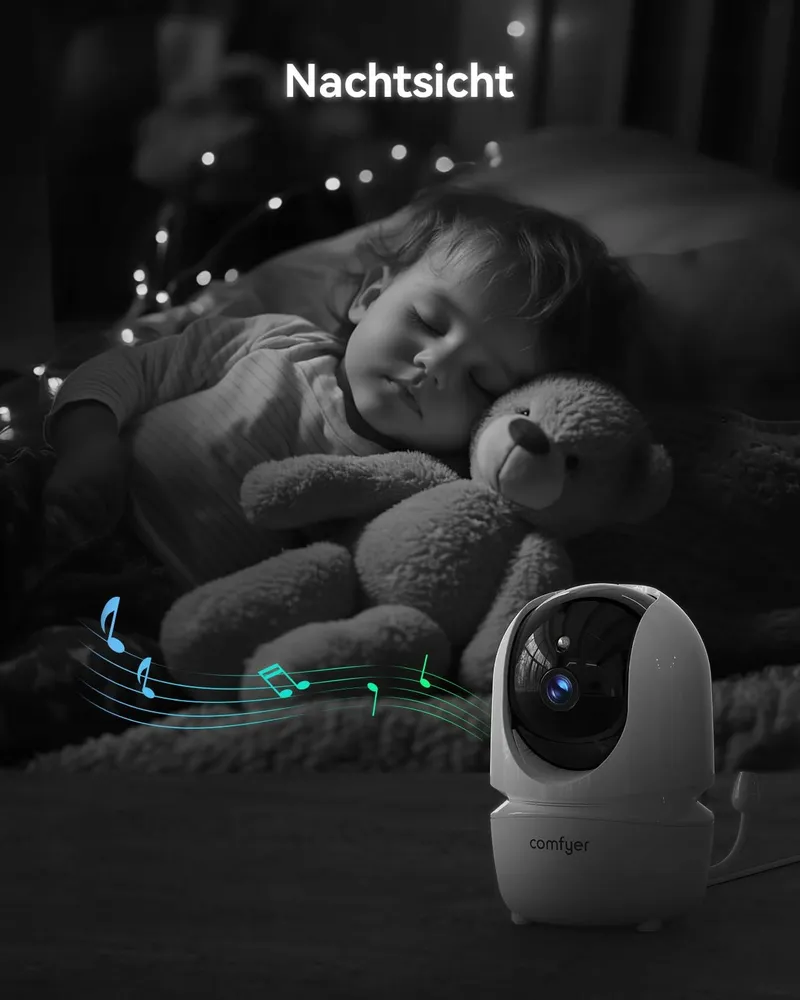 COMFYER Babyfoon Camera Vox Temperatuursensor 1080P — foto 5