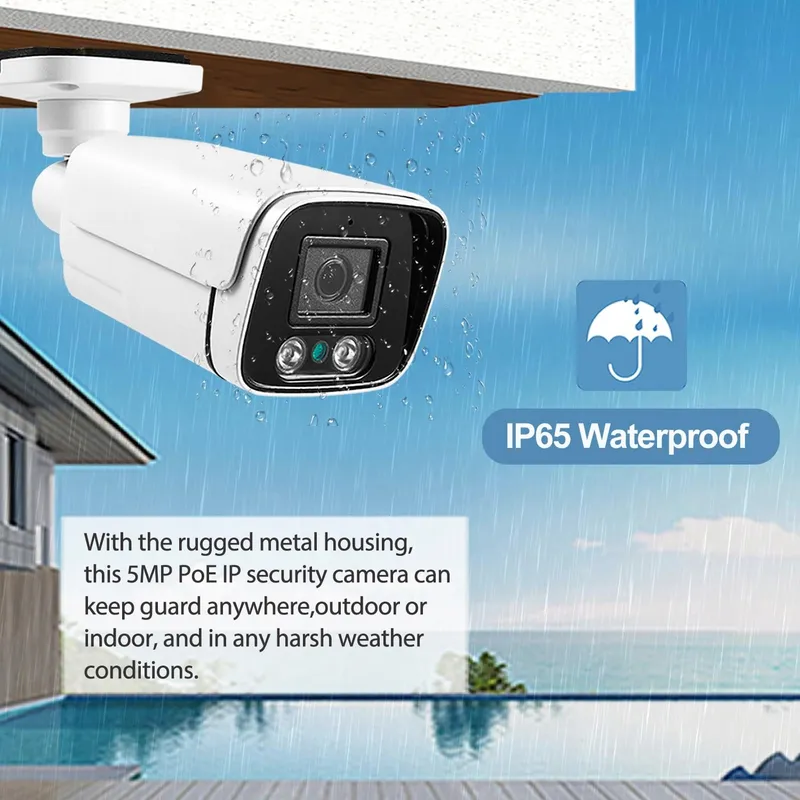 REVODATA IP Camera 5MP POE IP65 Waterdicht 3,6mm IR Bewegingsdetectie — foto 3