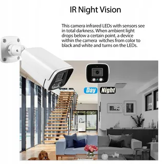 REVODATA IP Camera 5MP POE IP65 Waterdicht 3,6mm IR Bewegingsdetectie — miniatuur 4