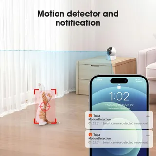 XNY WLAN Bewakingscamera 2MP 1080P Pan Tilt Tuya Smart Life Audio — miniatuur 5