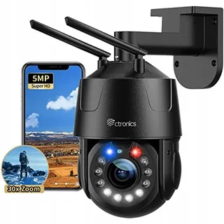CTRONICS Buitencamera 5MP 30X Zoom 150m Nachtzicht IP66 WiFi — miniatuur 1