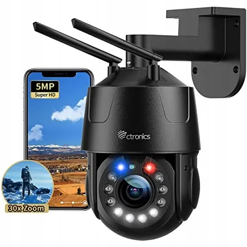 CTRONICS Buitencamera 5MP 30X Zoom 150m Nachtzicht IP66 WiFi — foto 1