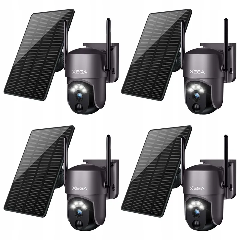 XEGA 4x Solar Bewakingscamera Buiten HD PTZ WiFi PIR Audio — foto 1