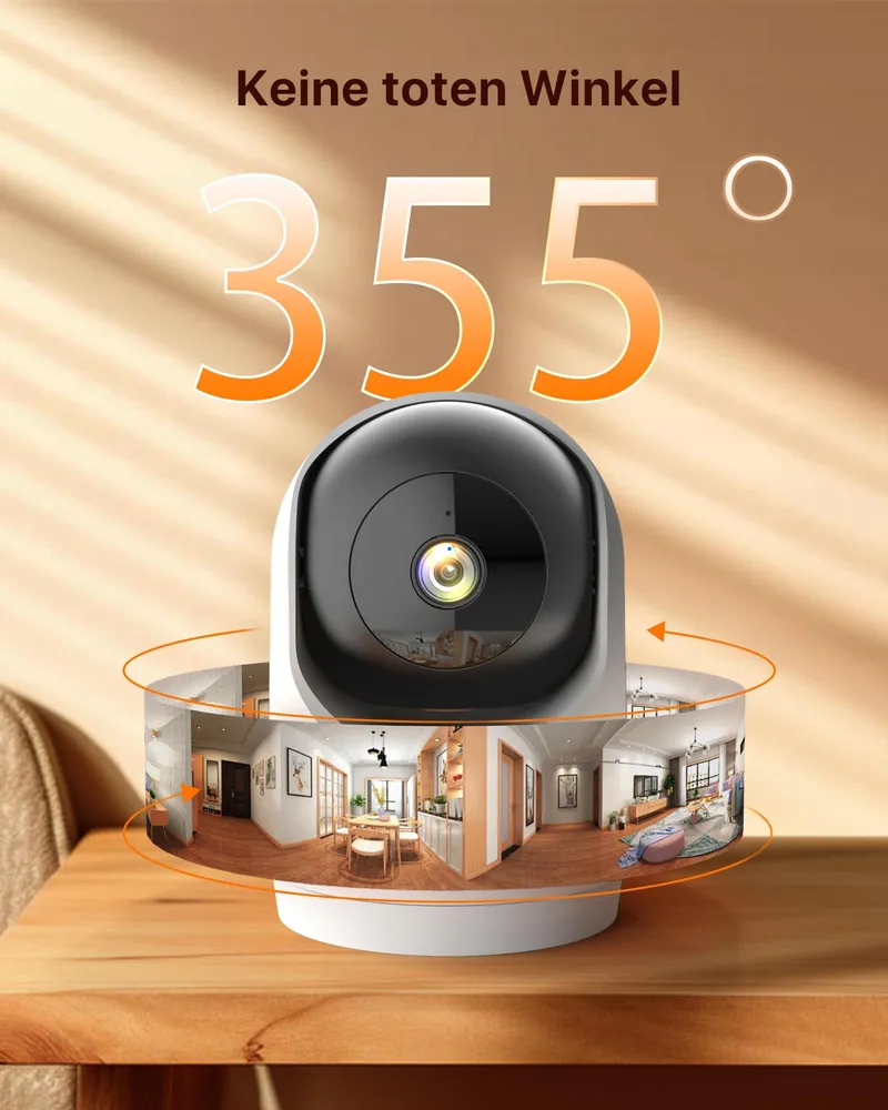 TENDA Binnencamera 2K WiFi 6 3MP Audio Nachtzicht Alarm SD-Kaart — foto 2
