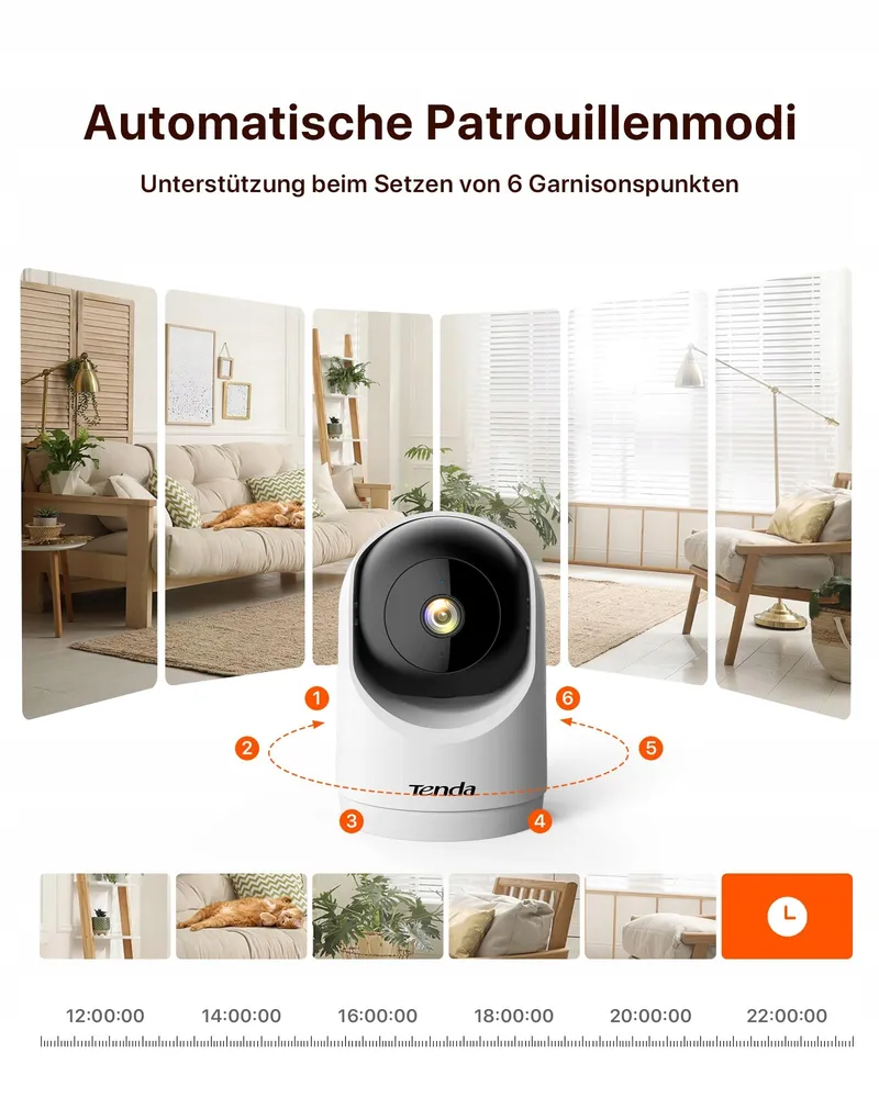 TENDA Binnencamera 2K WiFi 6 3MP Audio Nachtzicht Alarm SD-Kaart — foto 4
