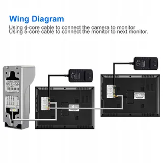 DIGINEX HFeng Video-intercom 2 Monitoren 7 Inch Nachtzicht — miniatuur 7