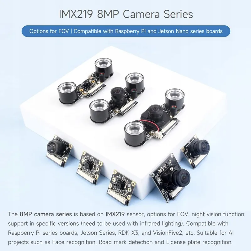 WAVESHARE IMX219 Camera 8MP IR Voor Jetson Nano AI 160° FOV — foto 3