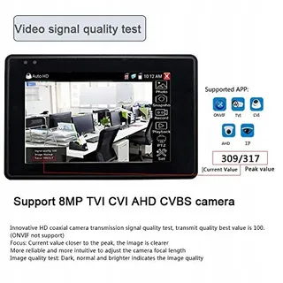 POMIACAM Cameratester Monitor 4K IP WiFi PoE 4 Inch 8MP 12V — miniatuur 4