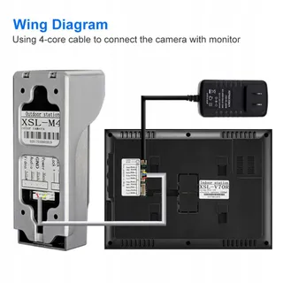 HFENG Video-Deurintercom 7 Inch Display Deurbel Nachtzicht 100m — miniatuur 7