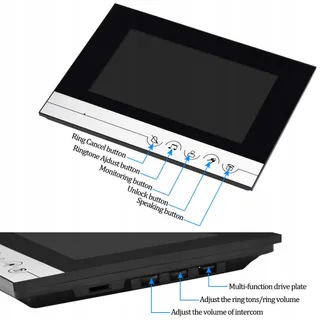 HFENG Video-Deurintercom 7 Inch Display Deurbel Nachtzicht 100m — miniatuur 5