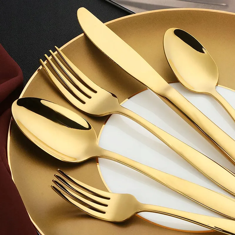 MERECHO Bestekset 6 Personen Goud RVS Vaatwasserbestendig — foto 3