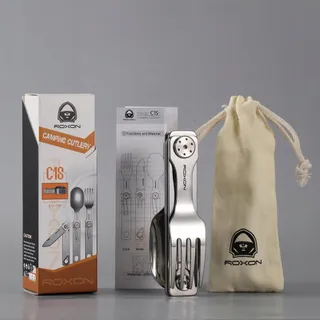 ROXON C1S Camping Multitool 3-in-1 Mes Lepel Vork — miniatuur 6